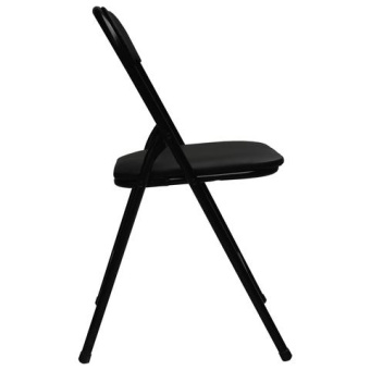 Складной стул для дома и офиса BRABIX  Golf CF-007 черный каркас кожзам черный 531565 от магазина РЭССИ