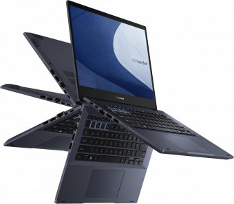 Ноутбук Asus ExpertBook B5 Flip B5402FEA-HY0202W Core i5 1155G7 8Gb SSD512Gb Intel Iris Xe graphics 14" IPS Touch FHD (1920x1080) Windows 11 Home black WiFi BT Cam (90NX04I1-M00750) от магазина РЭССИ