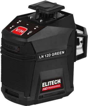 Нивелир лазерн. Elitech LN 12D GREEN 2кл.лаз. 520нм цв.луч. зеленый 3луч. (204736) от магазина РЭССИ