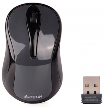 Мышь A4Tech G3-280N серый оптическая (1200dpi) беспроводная USB для ноутбука (3but) от магазина РЭССИ