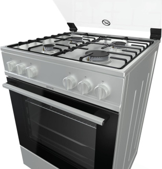 Плита Газовая Gorenje GI6121XH нержавеющая сталь (стеклянная крышка) реш.сталь от магазина РЭССИ