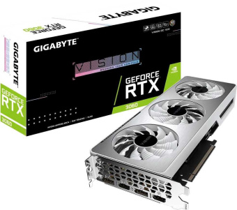 Видеокарта Gigabyte PCI-E 4.0 GV-N3060VISION OC-12GD 2.0 LHR NVIDIA GeForce RTX 3060 12288Mb 192 GDDR6 1837/15000 HDMIx2 DPx2 HDCP Ret от магазина РЭССИ
