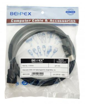 Кабель видео HDMI (m)/HDMI (m) 1м. черный от магазина РЭССИ