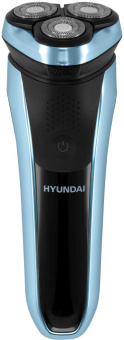 Бритва роторная Hyundai H-SH8088 реж.эл.:3 питан.:аккум. черный/голубой от магазина РЭССИ