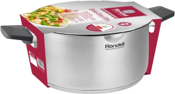 Кастрюля Rondell Strike Grey Ultra RDS-1949 4.8л. d=24см (с крышкой) стальной от магазина РЭССИ