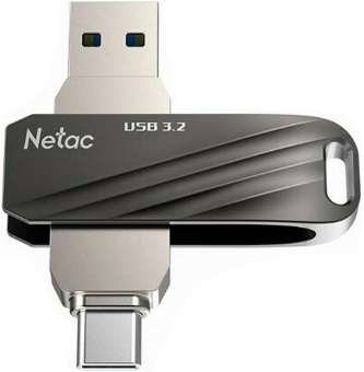 Флеш Диск Netac 256GB US1 NT03US11C-256G-32BK USB3.0 черный/серебристый от магазина РЭССИ