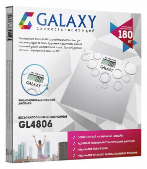 Весы напольные электронные Galaxy GL 4806 макс.180кг белый от магазина РЭССИ