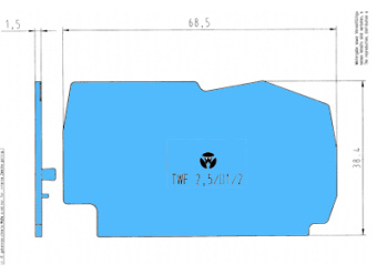 Пластина разд. TWF 2,5/D 1/2 BLAU от магазина РЭССИ