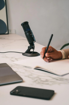 Микрофон проводной Audio-Technica AT2020USBX 2.0м черный от магазина РЭССИ