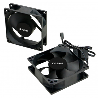 Вентилятор Digma DFAN-80 80x80x25mm 3-pin 4-pin (Molex)23dB 73gr Ret от магазина РЭССИ