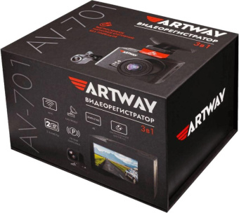 Видеорегистратор Artway AV-701 черный 8Mpix 2160x3840 2160p 170гр. GPS Novatek 96670 от магазина РЭССИ