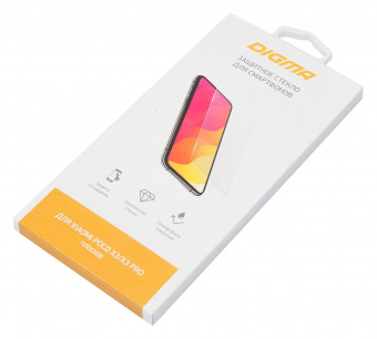 Защитное стекло для экрана Digma для Xiaomi Poco X3/X3 Pro прозрачная 1шт. (DGG1XPX3AA) от магазина РЭССИ