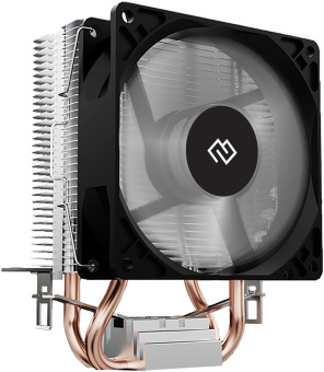 Устройство охлаждения(кулер) Digma D-CPC110-PWM1 90x90x25mm Soc-AM4/1151/1200 черный 4-pin 23dB Al+Cu 110W 247gr Ret от магазина РЭССИ