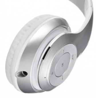 Гарнитура накладные Digma BT-14 сереб.мат. беспроводные bluetooth оголовье (BT-14S) от магазина РЭССИ