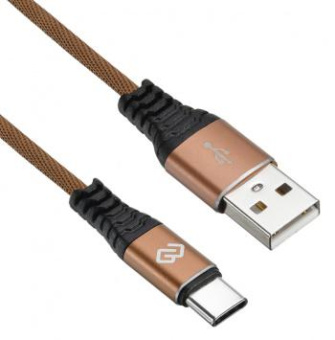 Кабель Digma TYPE-C-1.2M-BRAIDED-BR USB (m)-USB Type-C (m) 1.2м коричневый от магазина РЭССИ