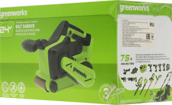 Ленточная шлифовальная машина Greenworks G24BS шир.ленты 76мм (3100607) от магазина РЭССИ