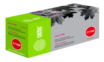 Картридж лазерный Cactus CS-C718М CS-C718M 718 M пурпурный (2900стр.) для Canon LaserBase MF8330i-Sensys/ MF8330cdni-Sensys/ MF8350i-Sensys/ MF8350cdni-Sensys; LBP7200i-Sensys/ 7200cdni-Sensys от магазина РЭССИ