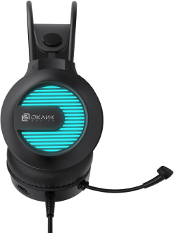 Наушники с микрофоном Оклик HS-L300G Black черный 2.2м мониторные USB оголовье (1796949) от магазина РЭССИ