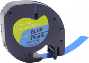 Картридж ленточный Cactus CS-LT-91205 91205 черный/синий для Dymo Letra Tag LT-100H от магазина РЭССИ