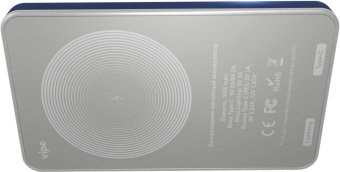 Мобильный аккумулятор Vipe Crosby 5000mAh QC/PD 2.4A беспров.зар. синий (VPPBCROSBY5KBL) от магазина РЭССИ