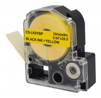 Картридж ленточный Cactus CS-LK6YBP черный для Epson LW700/LW600P/LW1000P/Z700/Z900 от магазина РЭССИ