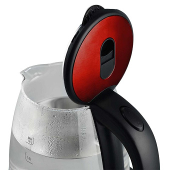 Чайник электрический Scarlett SC-EK27G102 1.8л. 1800Вт красный/черный корпус: стекло от магазина РЭССИ