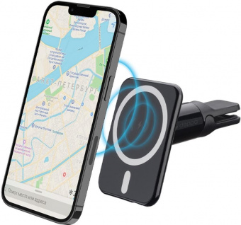 Держатель Deppa Mage Safe Sky магнитный беспров.з/у. черный для смартфонов (55202) от магазина РЭССИ