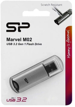 Флеш Диск Silicon Power 32GB Marvel M02 SP032GBUF3M02V1S USB3.0 серебристый от магазина РЭССИ