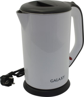 Чайник электрический Galaxy GL 0318 1.7л. 2000Вт белый/черный корпус: металл/пластик (ГЛ0318БЕЛ) от магазина РЭССИ