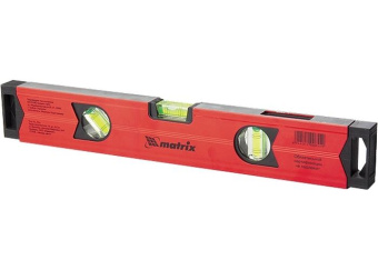 Алюминиевый магнитный уровень 1200 мм фрезерованный 3 глазка  усиленный MATRIX 34712 от магазина РЭССИ