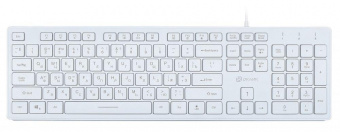 Клавиатура Оклик 550ML белый USB slim Multimedia LED от магазина РЭССИ