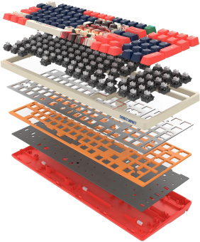 Клавиатура A4Tech Bloody AT98 Proxy Boom механическая бежевый/красный USB for gamer LED (AT98) от магазина РЭССИ