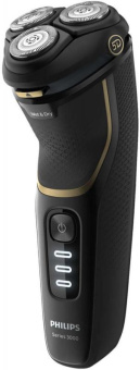 Бритва роторная Philips Series 3000 S3333/54 реж.эл.:3 питан.:аккум. черный/золотистый от магазина РЭССИ