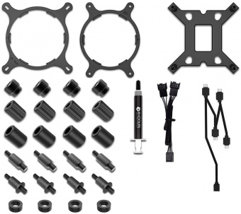 Система водяного охлаждения ID-Cooling AURAFLOW X 240 EVO SNOW Soc-AM5/AM4/1151/1200/2066/1700 4-pin 18-35dB Al+Cu 250W LED Ret от магазина РЭССИ