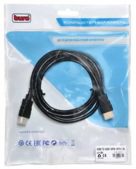 Кабель аудио-видео Buro HDMI 1.4 HDMI (m)/HDMI (m) 1.5м. черный (BHP HDMI 1.5) от магазина РЭССИ