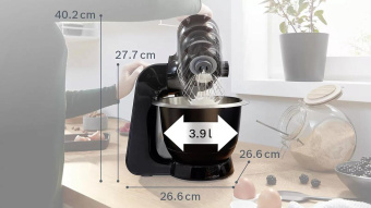 Кухонная машина Bosch MUM59N26CB планетар.вращ. 1000Вт черный от магазина РЭССИ