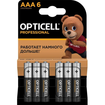 Батарея Opticell Professional LR03 AAA (6шт) блистер от магазина РЭССИ