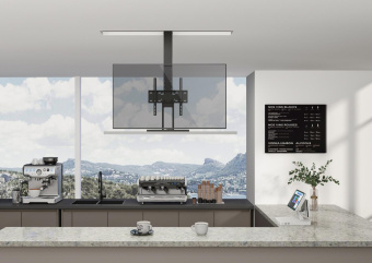Кронштейн для телевизора Cactus CS-STM-7844 черный 32"-55" макс.45кг напольный (моторизованный лифт) от магазина РЭССИ