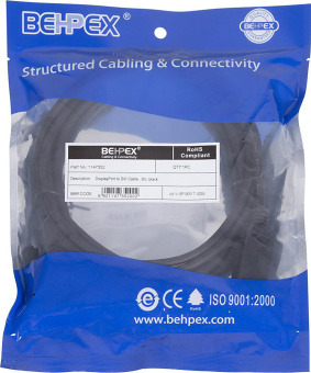 Кабель DisplayPort (m) DVI (m) 3м черный от магазина РЭССИ