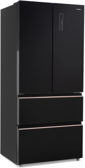 Холодильник Hyundai CM55043F 3-хкамерн. черный стекло инвертер от магазина РЭССИ