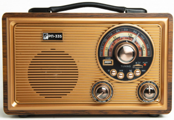 Радиоприемник портативный Сигнал БЗРП РП-335 дерево коричневое USB microSD от магазина РЭССИ