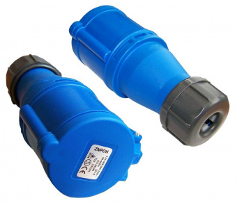 Вилка Lanmaster (LAN-IEC-309-32A1P/M) IEC 309 32A 250V blue от магазина РЭССИ