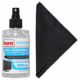 Чистящий набор (салфетки + гель) Buro BU-Gel_screen для экранов и оптики 200мл от магазина РЭССИ