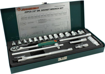 Набор торцевых головок (3/8"DR; 6-23 мм; 20 предметов) Jonnesway S04H3120S от магазина РЭССИ