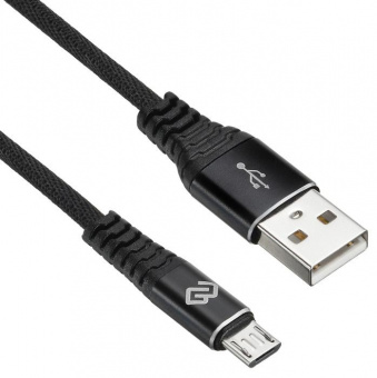 Кабель Digma MICROUSB-2M-BRAIDED-BLK USB (m)-micro USB (m) 2м черный от магазина РЭССИ