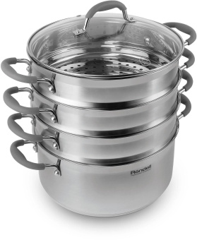 Кастрюля-пароварка Rondell RDS-1103 16.7л. d=26см (с крышкой) стальной от магазина РЭССИ