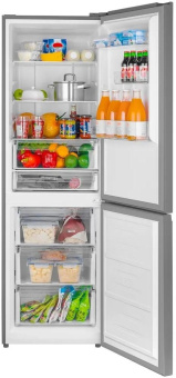 Холодильник Weissgauff WRK 185 Total NoFrost Inverter Inox 2-хкамерн. нержавеющая сталь инвертер от магазина РЭССИ