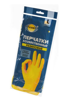 Хозяйственные резиновые перчатки AVIORA размер L 402-568 от магазина РЭССИ
