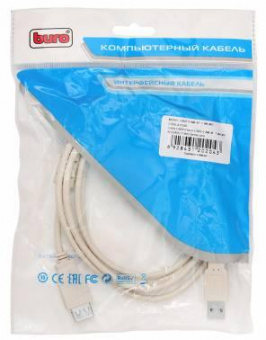 Кабель Buro USB2.0-AM-AF-1.8M-MG USB A(m) USB A(f) 1.8м феррит.кольца серый от магазина РЭССИ