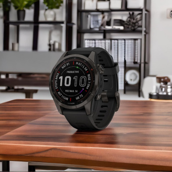 Смарт-часы Garmin Fenix 7S Sapphire Solar 40мм 1.2" корп.черный рем.черный (010-02539-25) от магазина РЭССИ